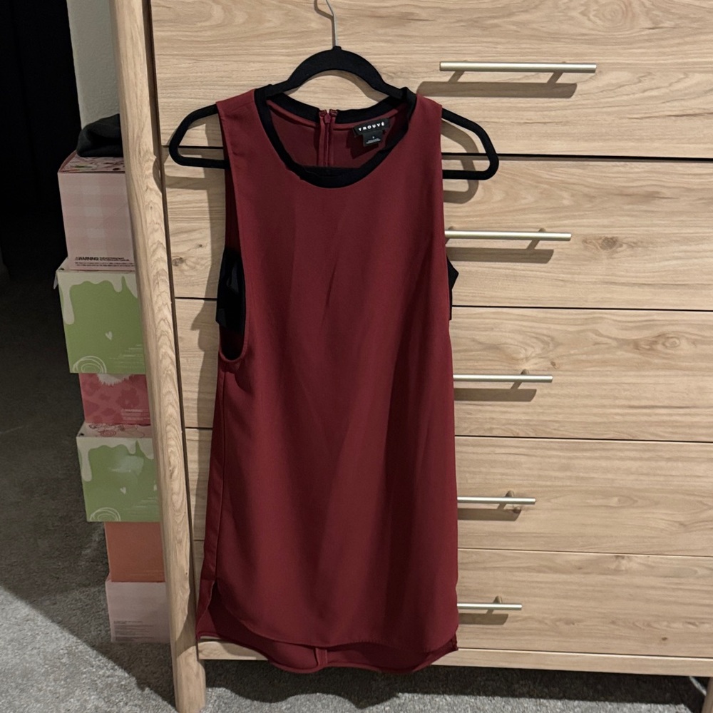 Trouve Red Sleeveless Mini Dress